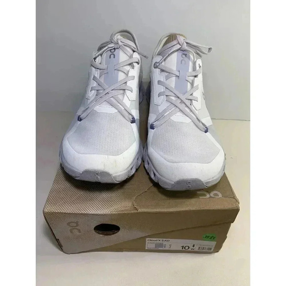 .1583 On Cloud X 3 AD, Undyed/Nimbus, Womens Running Shoes-US 10 Womens - Picture 3 of 6